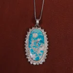 گردنبند فیروزه زنانه کد 17617