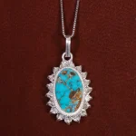 گردنبند فیروزه زنانه کد 17621