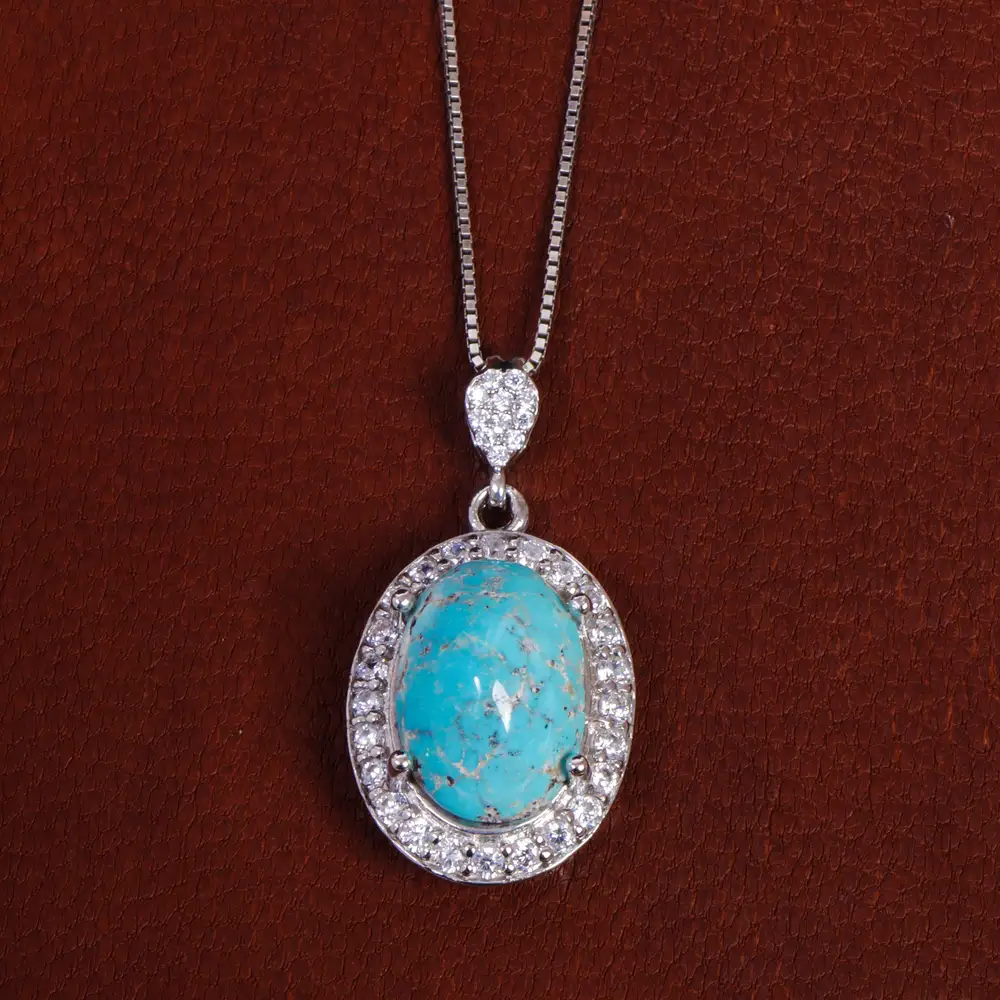 گردنبند فیروزه زنانه کد 17634