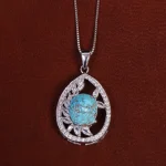 گردنبند فیروزه زنانه کد 17637