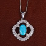 گردنبند فیروزه زنانه کد 17645