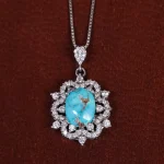 گردنبند فیروزه زنانه کد 17649