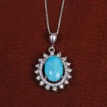 گردنبند فیروزه زنانه کد 17653