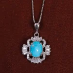 گردنبند فیروزه زنانه کد 17655
