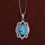 گردنبند فیروزه زنانه کد 17660