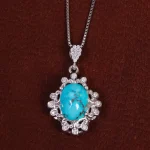 گردنبند فیروزه زنانه کد 17666