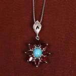 گردنبند فیروزه زنانه کد 17677