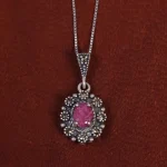 گردنبند یاقوت سرخ زنانه کد 17682