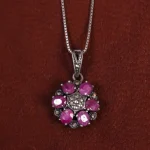 گردنبند یاقوت سرخ زنانه کد 17685