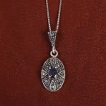 گردنبند یاقوت کبود زنانه کد 17692