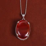 گردنبند عقیق کد 17698