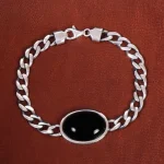 دستبند عقیق مردانه کد 17794