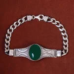 دستبند عقیق مردانه کد 17798