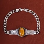 دستبند چشم ببر مردانه کد 17799