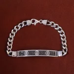 دستبند نقره مردانه کد 17803