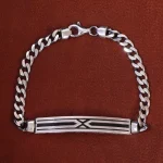 دستبند نقره مردانه کد 17804