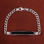 دستبند نقره مردانه کد 17808