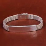 دستبند نقره مردانه کد 17812