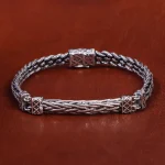 دستبند نقره مردانه کد 17816