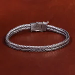 دستبند نقره مردانه کد 17817