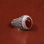انگشتر عقیق مردانه کد 17833