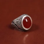 انگشتر عقیق مردانه کد 17835