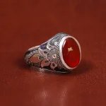 انگشتر عقیق مردانه کد 17838