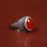 انگشتر عقیق مردانه کد 17842