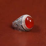 انگشتر عقیق مردانه کد 17844