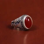 انگشتر عقیق مردانه کد 17845