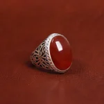 انگشتر عقیق مردانه کد 17852