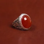 انگشتر عقیق مردانه کد 17856