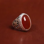 انگشتر عقیق مردانه کد 17858