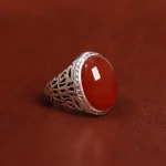 انگشتر عقیق مردانه کد 17859