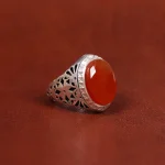 انگشتر عقیق مردانه کد 17861