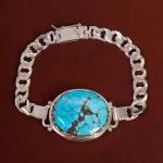 دستبند فیروزه مردانه کد 17341