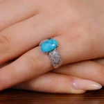 انگشتر فیروزه شجری زنانه کد 17426