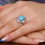 انگشتر فیروزه شجری زنانه کد 17427