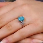 انگشتر فیروزه شجری زنانه کد 17431