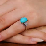 انگشتر فیروزه شجری زنانه کد 17434