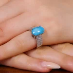 انگشتر فیروزه شجری زنانه کد 17435