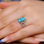 انگشتر فیروزه شجری زنانه کد 17439