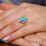 انگشتر فیروزه شجری زنانه کد 17440
