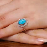 انگشتر فیروزه شجری زنانه کد 17441