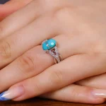 انگشتر فیروزه شجری زنانه کد 17450
