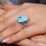 انگشتر فیروزه شجری زنانه کد 17454