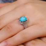 انگشتر فیروزه شجری زنانه کد 17459