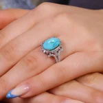 انگشتر فیروزه شجری زنانه کد 17460