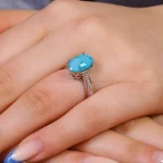 انگشتر فیروزه شجری زنانه کد 17461