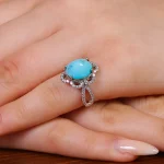 انگشتر فیروزه شجری زنانه کد 17462
